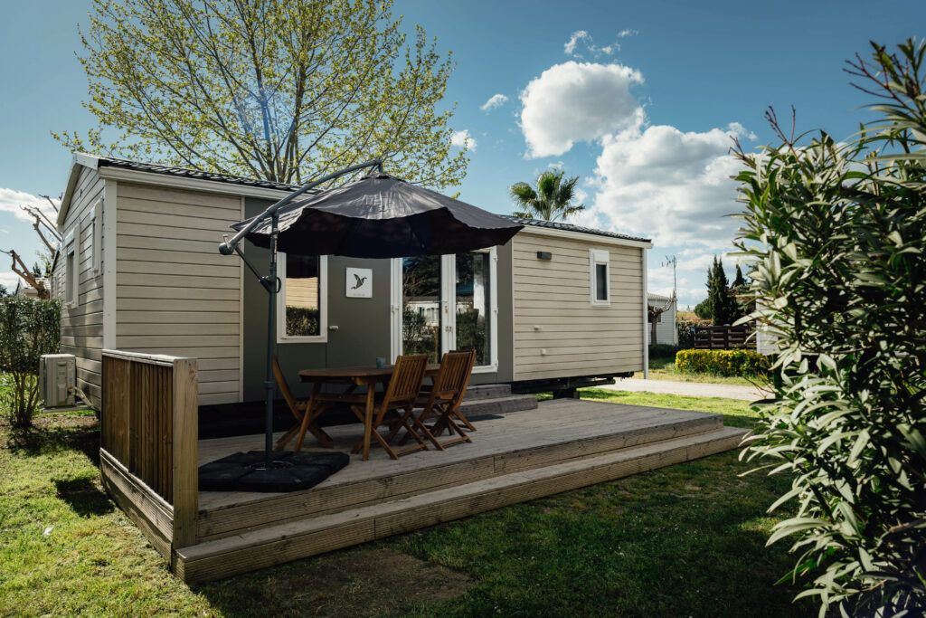 Mobil-home au Camping Bellevue, près d'Aigues-Mortes et du Grau-du-Roi